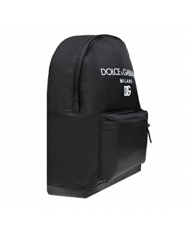 Черный рюкзак с контрастным лого, 38х30х13 см Dolce&Gabbana Черный, арт. EM0074 AK441 80999 | Фото 2