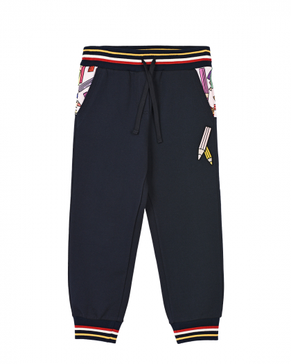 Спортивные брюки с принтом карандаши Dolce&Gabbana | Фото 1
