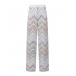 Белые брюки с разноцветными зигзагами из пайеток Missoni | Фото 1