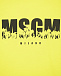 Желтая футболка с черным логотипом MSGM | Фото 3