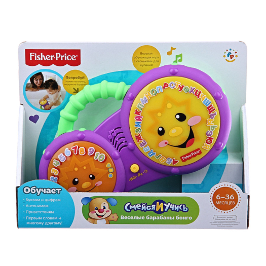 Игрушка для купания FISHER-PRICE Барабан Бонго смейся и учись  | Фото 1