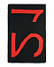 Черный шарф с красным логотипом, 165x26 см No. 21 | Фото 3