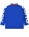 Синяя толстовка-поло с логотипом на рукавах Burberry | Фото 2