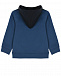 Голубая толстовка-худи с черным капюшоном Emporio Armani | Фото 2