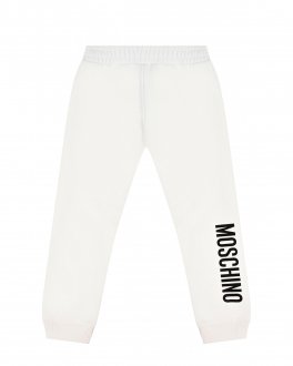 Белые спортивные брюки с черным логотипом Moschino Белый, арт. HQP02Y LDA27 10101 | Фото 1