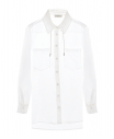 Белая блузка из шелковой органзы