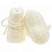 Носки молочного цвета с меховым помпоном  | Фото 2