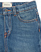 Голубые джинсы с нашивкой на заднем кармане GUCCI | Фото 3