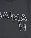 Темно-серая футболка с крупным лого Balmain | Фото 3