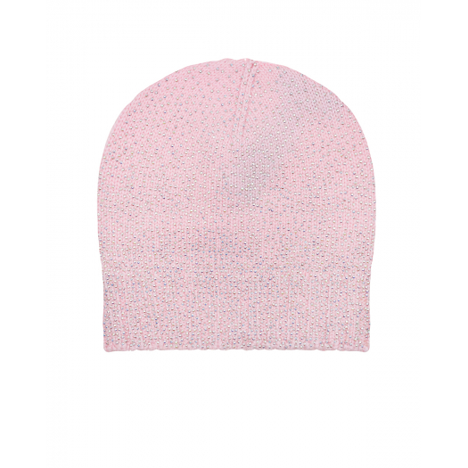 Розовая шапка со стразами Regina | Фото 1