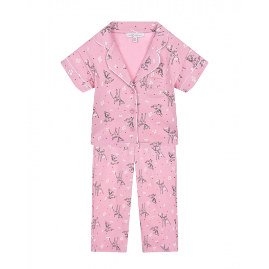 Розовая пижама с принтом &quot;олени&quot; Dan Maralex | Фото 1