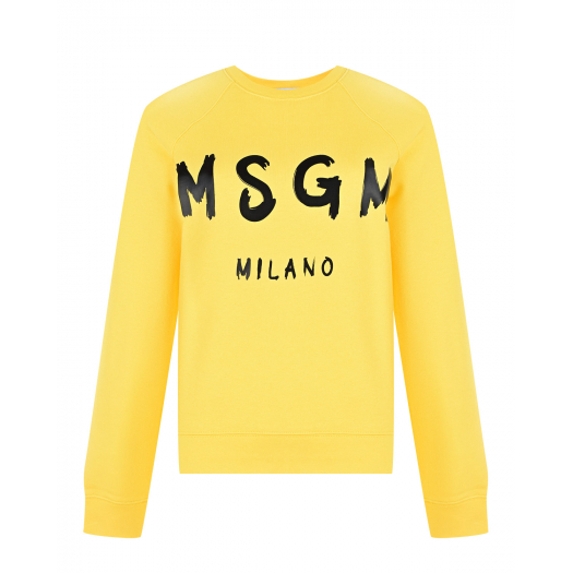 Желтый джемпер с логотипом MSGM | Фото 1