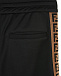 Черные спортивные брюки с лампасами Fendi | Фото 4