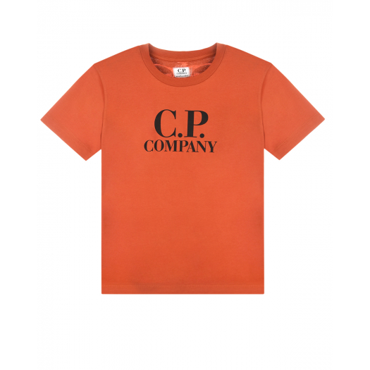 Красная футболка с черным логотипом CP Company | Фото 1