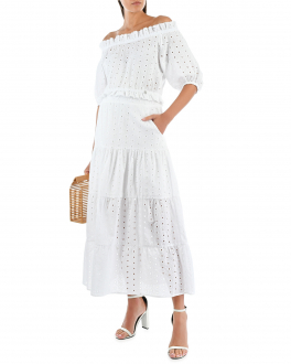 Белая юбка с шитьем Dan Maralex Белый, арт. 304420110 | Фото 2