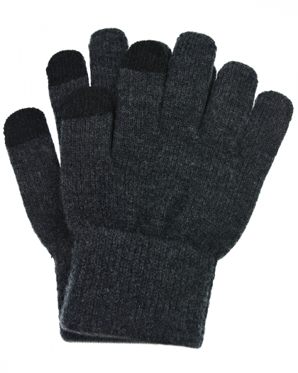 Темно-серые шерстяные перчатки с Touch Screen Norveg | Фото 1