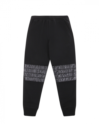 Черные спортивные брюки с контрастными вставками Moncler | Фото 1