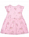 Розовое платье с принтом &quot;морские черепахи&quot; Sanetta Kidswear | Фото 2