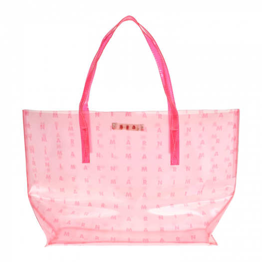 Прозрачная розовая сумка MARNI | Фото 1