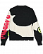 Черно-белый джемпер с лого цвета фуксии Barrow | Фото 2