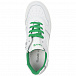Белые кеды с зелеными шнурками Morelli | Фото 4