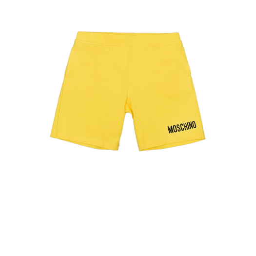 Желтые шорты с логотипом Moschino | Фото 1