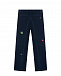 Вельветовые брюки с вышивкой, синие Dsquared2 | Фото 2