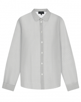 Рубашка с геометрическим принтом Emporio Armani Белый, арт. 6L4C86 1NMVZ F143 | Фото 1