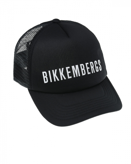 Черная бейсболка с контрастным лого Bikkembergs | Фото 1