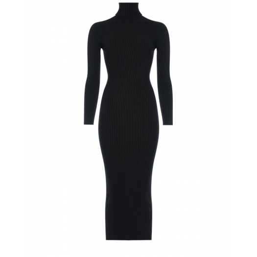 Черное платье c рукавами LA ROCHE Pietro Brunelli | Фото 1