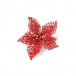Подвеска - прищепка &quot;Цветок&quot; красный 2 вида, 18 см Inges Christmas | Фото 1