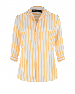 Рубашка в желто-белую полоску Pietro Brunelli Желтый, арт. CA0207 TER001 0015 | Фото 1