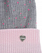 Серая шапка с розовым отворотом Il Trenino | Фото 3