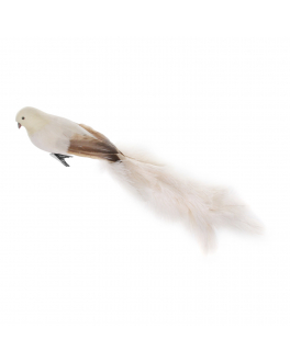 Декор Птица с зажимом кремовый хвост-перо страуса, 55 см SHISHI , арт. 51231 | Фото 2