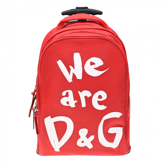 Красный рюкзак-чемодан с логотипом 13х34х29 см Dolce&Gabbana | Фото 1