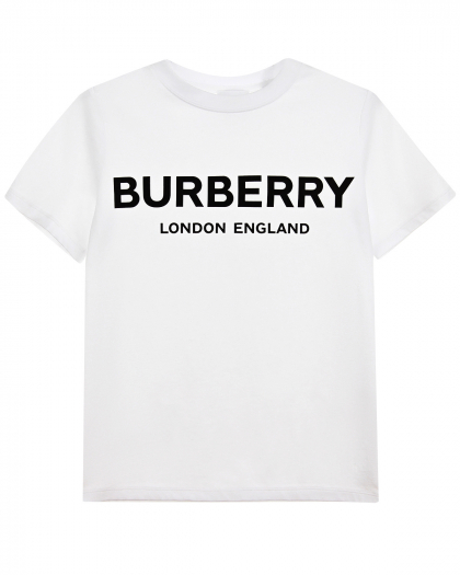 Белая футболка с принтом Burberry London  | Фото 1