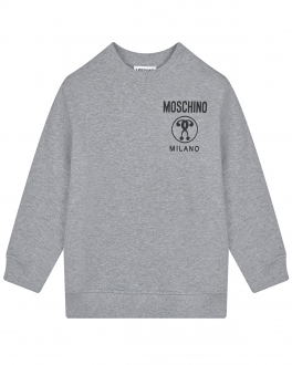 Серый свитшот с лого Moschino Серый, арт. HUF06S LDA17 60901 | Фото 1