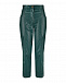 Зеленые брюки из эко-кожи  | Фото 2