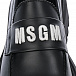 Черные лоферы с белым лого MSGM | Фото 6
