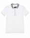 Белая футболка-поло с логотипом на воротнике Emporio Armani | Фото 1