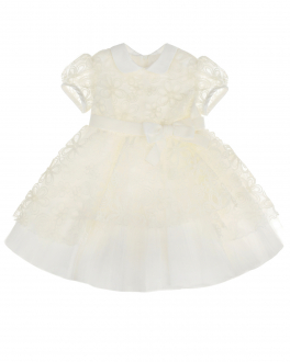 Белое платье с бантом на поясе Aletta Белый, арт. HC210748C KA3570 P677 PANNA | Фото 1