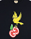 Черный свитшот с принтом &quot;птица с яблоком&quot; GUCCI | Фото 3