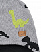 Серая шапка с принтом &quot;динозавры&quot; Il Trenino | Фото 3