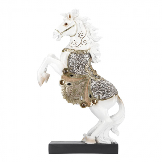 Фигурка Конь, белый/серебро/золотой, 24x9x39,5 см Timstor | Фото 1