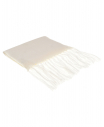Белый шарф с бахромой, 200x40 см