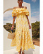 Белое платье с желтым шитьем Charo Ruiz | Фото 2