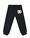 Спортивные брюки с брендированными лампасами, черные Dolce&Gabbana | Фото 2