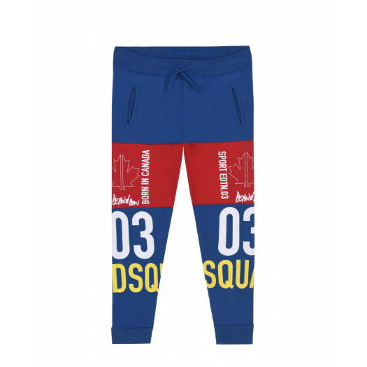 Спортивные брюки с красными вставками Dsquared2 | Фото 1