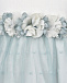 Бело-голубое платье с цветочной аппликацией Amaya | Фото 3