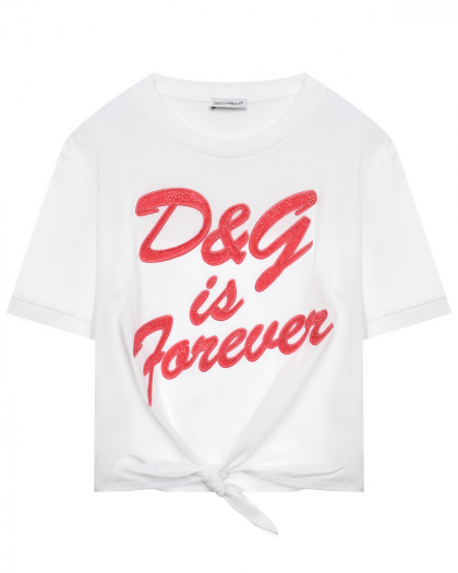 Футболка с надписью &quot;DG is forever&quot; Dolce&Gabbana | Фото 1